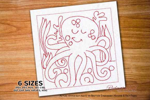 Funny Cartoon Octopus Machine Embroidery Review