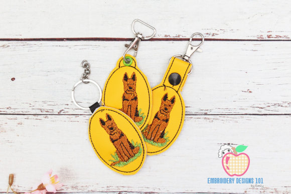 German Shepherd ITH Keyfob Design