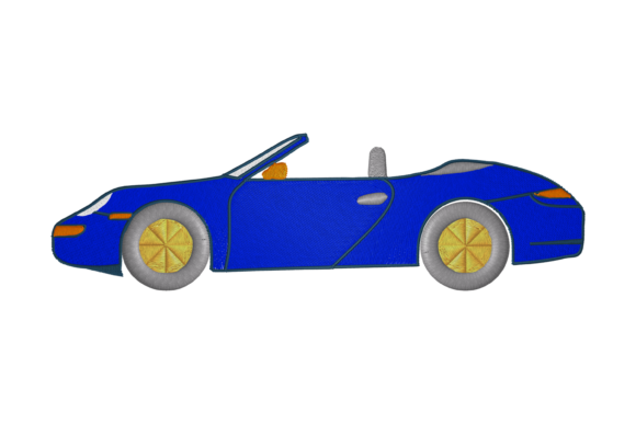 Sports Car Embroidery