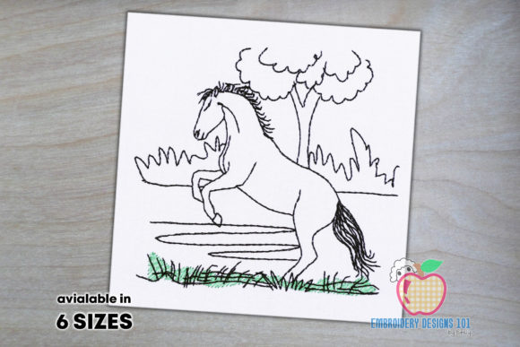 Wild Horse in Forest Quick Stitch